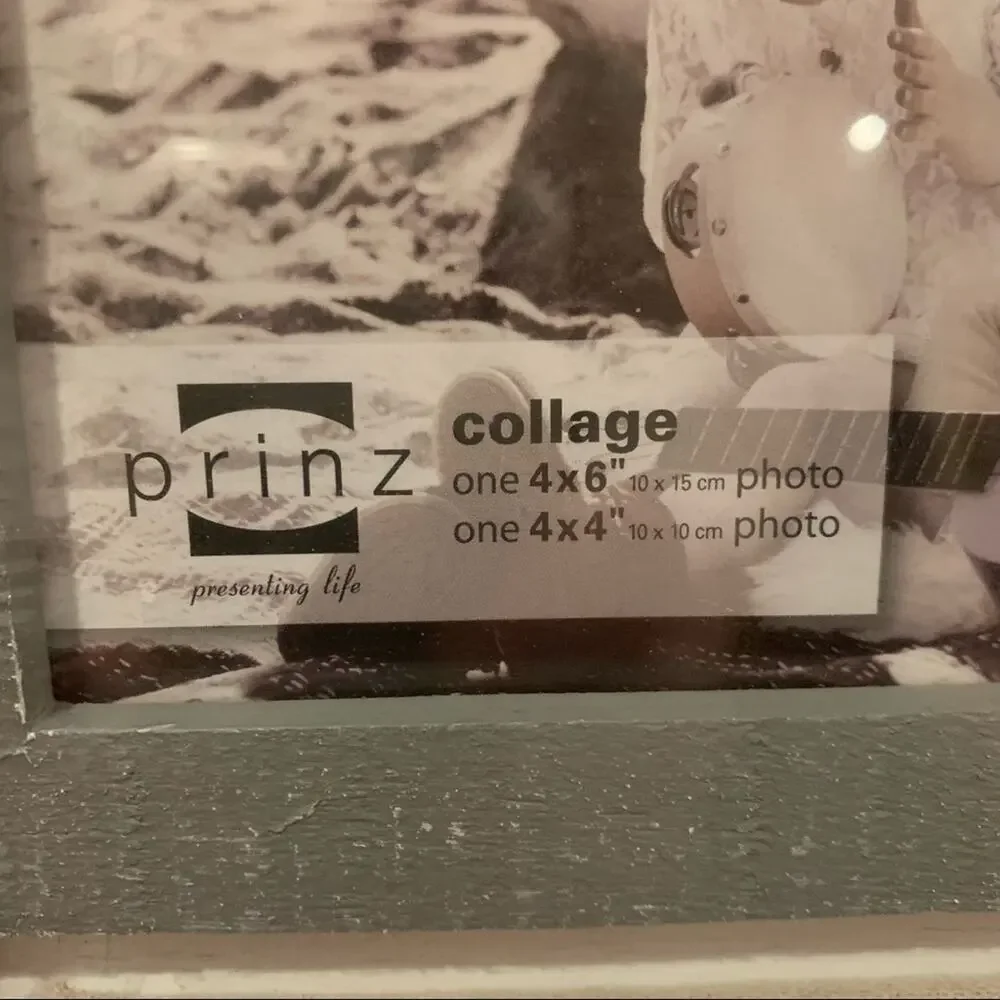 Grey and white multi-picture frame (wall mount) NWT